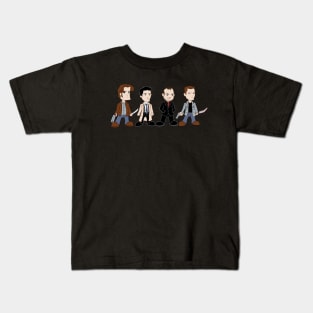 Sam, Dean, Cas, Crowley Kids T-Shirt